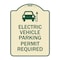 Signmission Electric Vehicle Parking Permit Required Heavy-Gauge Aluminum Sign, 24" x 18", TG-1824-24114 A-DES-TG-1824-24114 - alternate 1